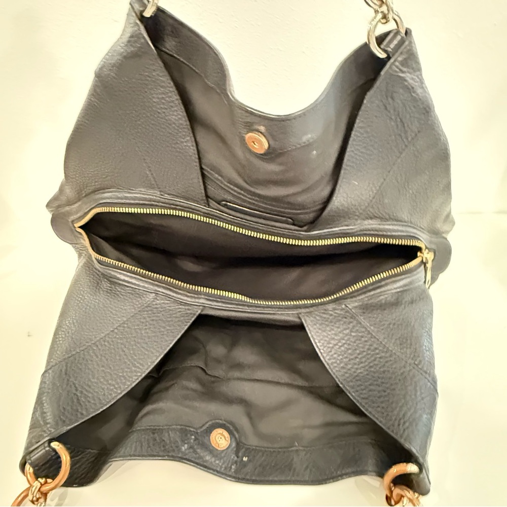 Coach Lexy Black Pebbled Leather Purse Shoulder Bag Hobo Tote F23511 - Picture 12 of 15